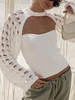 Pull Maille Déchiré Evidé Taille unique Blanc