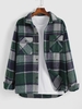 Pull Motif à Carreaux avec Poche Patch M Vert profond