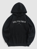 Pull-over à Capuche avec Doublure en Toison Chandail Ombré L Noir