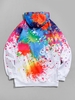 Pull-over Capuche à Poches Kangourou et Imprimé D