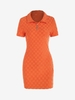 Robe à Damier à Col Roulé en Torchon L Orange