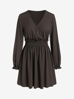 Robe à Volants à Taille Froncée