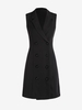 Robe Blazer sans Manches à Double Boutonnage Xs Noir