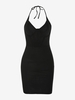 Robe Bustier Style Corset Dos-Nu avec Armatures M Noir