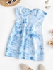 Robe Bustier Tie-Dye M Bleu clair