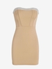 Robe Corset Ajustée Perlée en Jersey M Café lumière