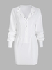 Robe Corset Courte à Boutons-Pression S Blanc