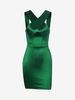 Robe Corset Croisée Découpée S Vert profond