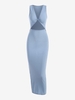 Robe Débardeur Ajustée à Découpe Torsadée M Bleu clair