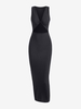 Robe Débardeur Ajustée à Découpe Torsadée M Noir