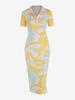Robe Décontractée Sanglée à Demi-Bouton M Deep yellow