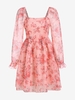 Robe de Body à Imprimé Fleuri à Manches Longues M Rose léger