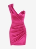 Robe de Soirée à Ourlet Tulipe à Une Epaule en Satin L Rose léger