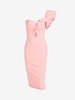 Robe de Soirée de Mariage à Volant à Une Épaule M Rose clair