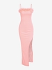 Robe de Soirée Longue à Fente Élevée M Rose clair