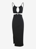 Robe Enveloppe Fendue avec Un Anneau D
