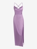 Robe Fente Latérale en Satin avec Zip en Arrière S Violet clair