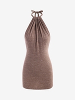 Robe Fourreau à Dos Nu S Café