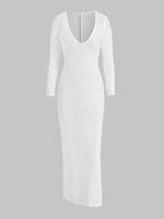 Robe Fourreau Mi-longue Transparente M Blanc