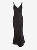 Robe Longue à Dos Nu Ornée de Strass S Noir