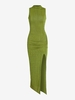 Robe Longue à Fente Élevée en Jersey L Vert