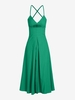 Robe Longue Découpée à Bretelles à Fente Élevée Xl Vert