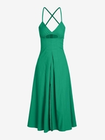 Robe Longue Découpée à Bretelles à Fente Élevée Xl Vert