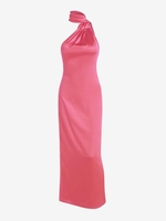 Robe Longue Fendue à Col Plongeant à Dos Nu M Rose clair