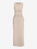 Robe Longue Moulante Fendue en Jersey L Café lumière