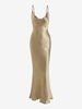 Robe Longue Soyeuse à Bretelles Ouverte Au Dos à Col Bénitier S D