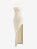 Robe Maxi à Fente Élevée à Une Épaule Nue S Café lumière