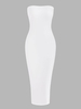 Robe Mi-longue en Mousseline S Blanc