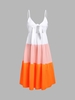 Robe Mi-longue Smockée à Nœud Papillon S Multi a