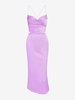 Robe Mi-Longue Soyeuse Nouée en Avant Ouverte Au Dos L Violet clair
