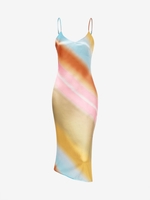 Robe Mi-longue Teintée Soyeuse à Bretelles M