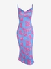 Robe Moulante Mi-Longue en Vichy Inséré L Multi a