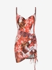 Robe Moulante Teintée Plissée en Avant M Café