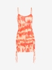 Robe Plissée Teintée Cousue Xl Orange