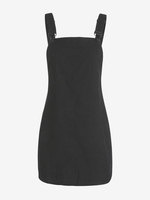 Robe Salopette avec Poche en Avant en Velours Côtelé S Noir