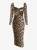 Robe Sirène Moulante Mi-longue à Dos Fendu S Café