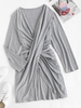 Robe Tulipe Drapée de Grande Taille