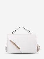 Sac à Bandoulière Asymétrique Gaufré en Couleur Unie