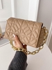 Sac à Bandoulière Chaîne Surpiqûres Matelassé Epais