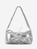 Sac à Bandoulière Chaîne Zippé Métallique à Bretelle à Cordon