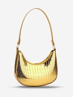 Sac à Bandoulière Croissant Gaufré