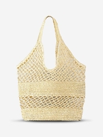 Sac à Bandoulière de Plage Evidé Au Crochet