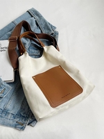 Sac à Bandoulière en Blocs de Couleurs en Canevas