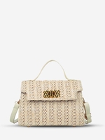 Sac à Bandoulière en Paille et à Verrou Tournant