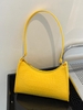 Sac à Bandoulière Gaufré Zippé en Couleur Unie en Feutre