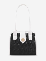 Sac à Bandoulière Matelassé avec Bouton